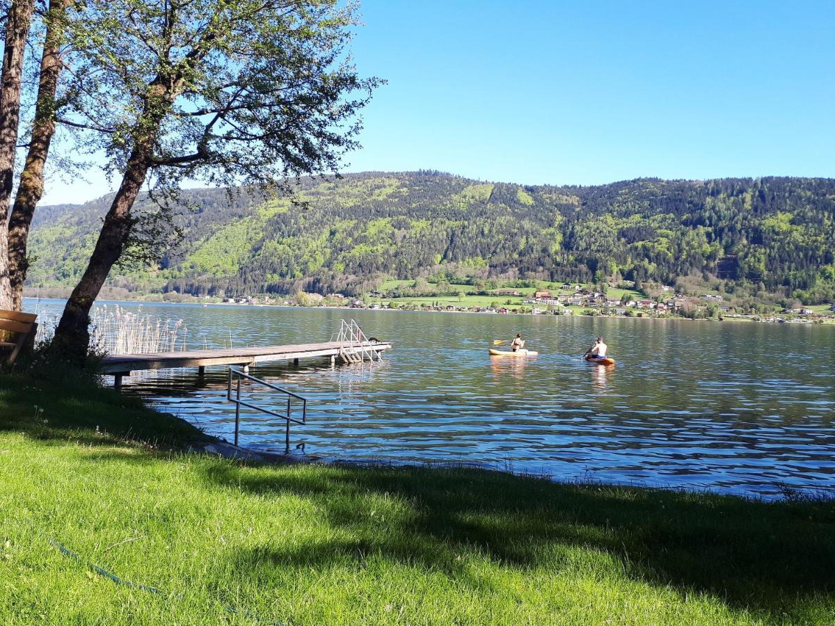 Anna Seeblick Appartement, Haus Haensel&Gretel Am Ossiachersee Mit Direktem Seezugang, Hallenbad Bodensdorf Eksteriør billede